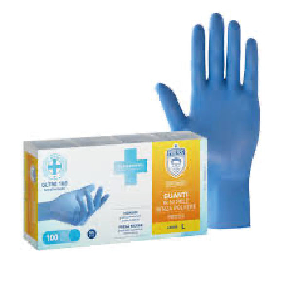 Guanti Neri in Nitrile Senza Polvere Dr. Protec Blu 100 pz